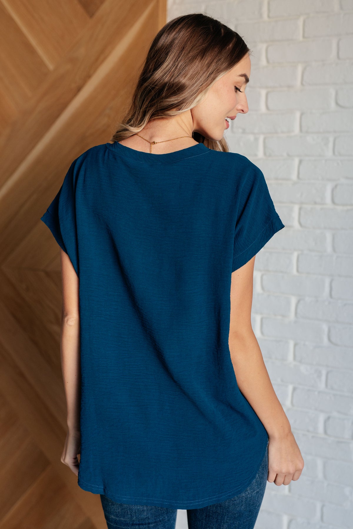 Very Much Needed V-Neck Top in Teal - 10/29/2024