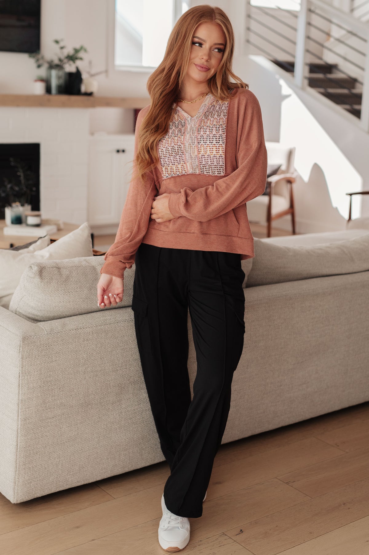 Wave Hello Mixed Print Hoodie - 9/4/2025