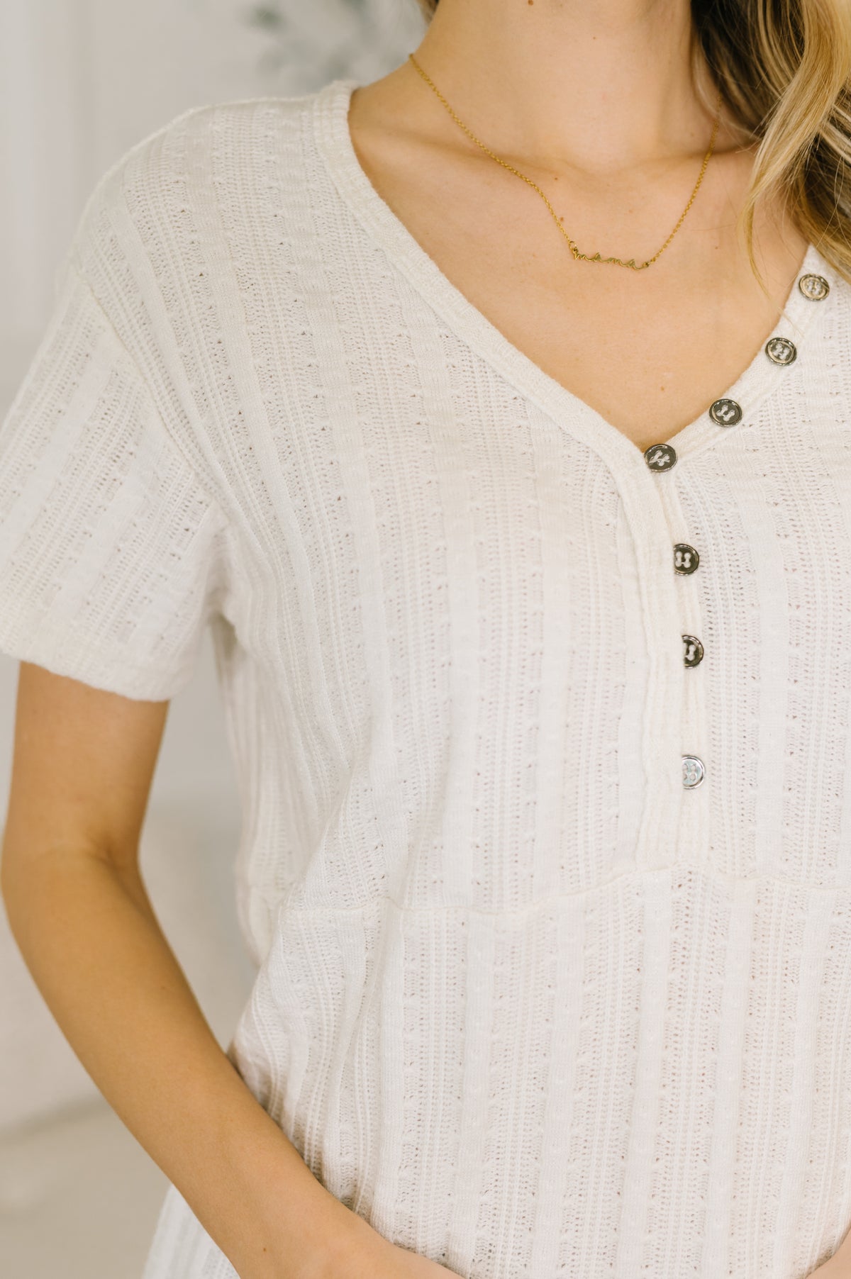 We Should Be Together V-Neck Textured Top - 3/27/2026