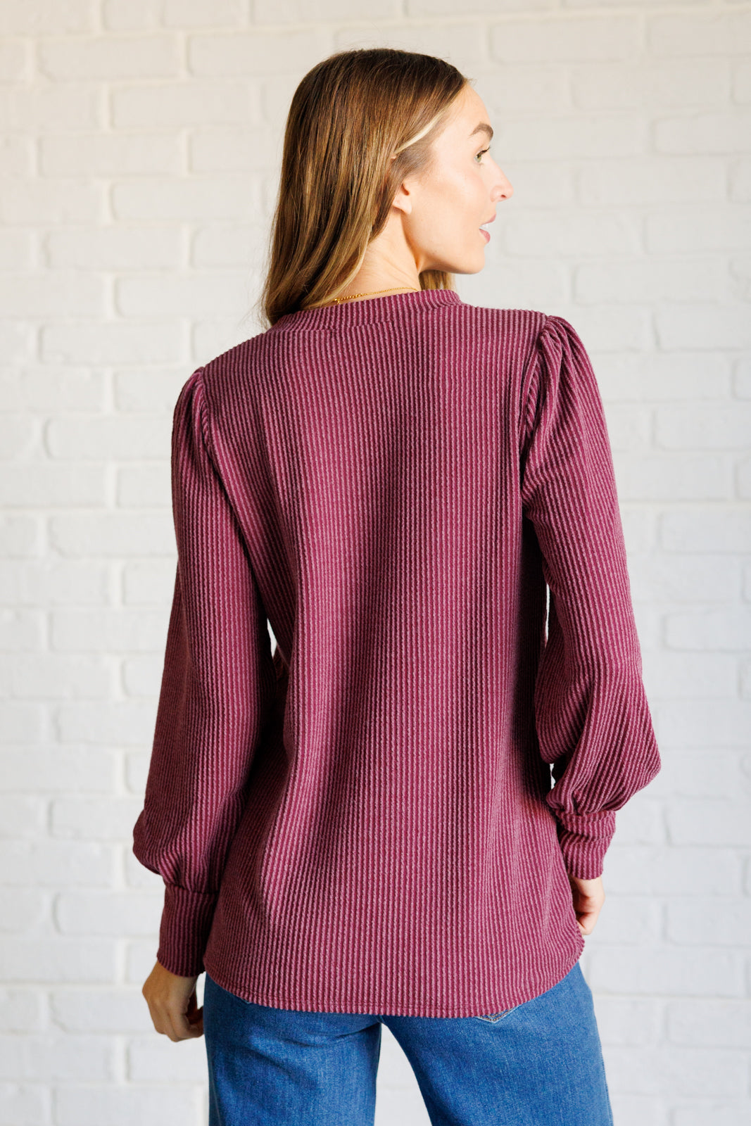 When the Sun Goes Down Mineral Wash Ribbed Knit Top in Wine - 9/17/2024