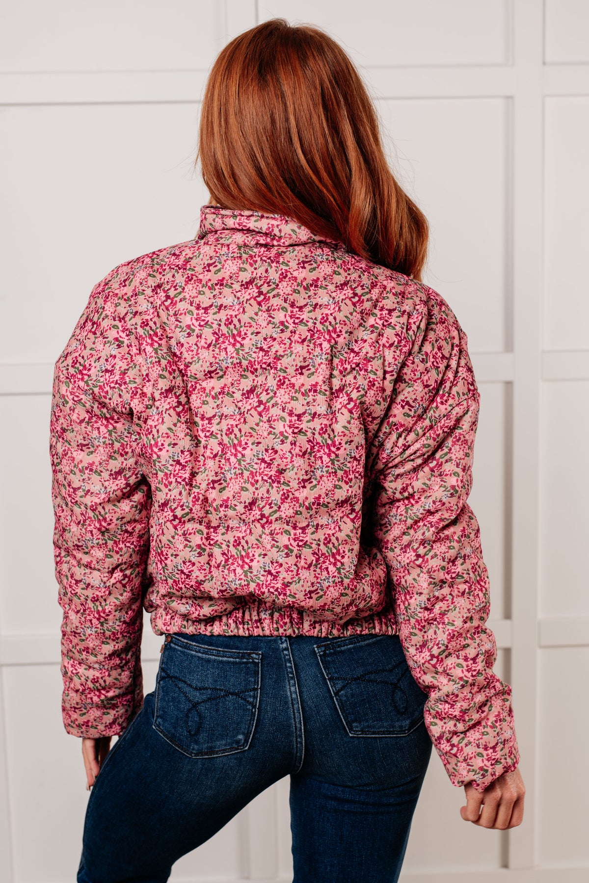 Wish Me Well Floral Printed Puffer Jacket in Rose Multi - 11/5/2024