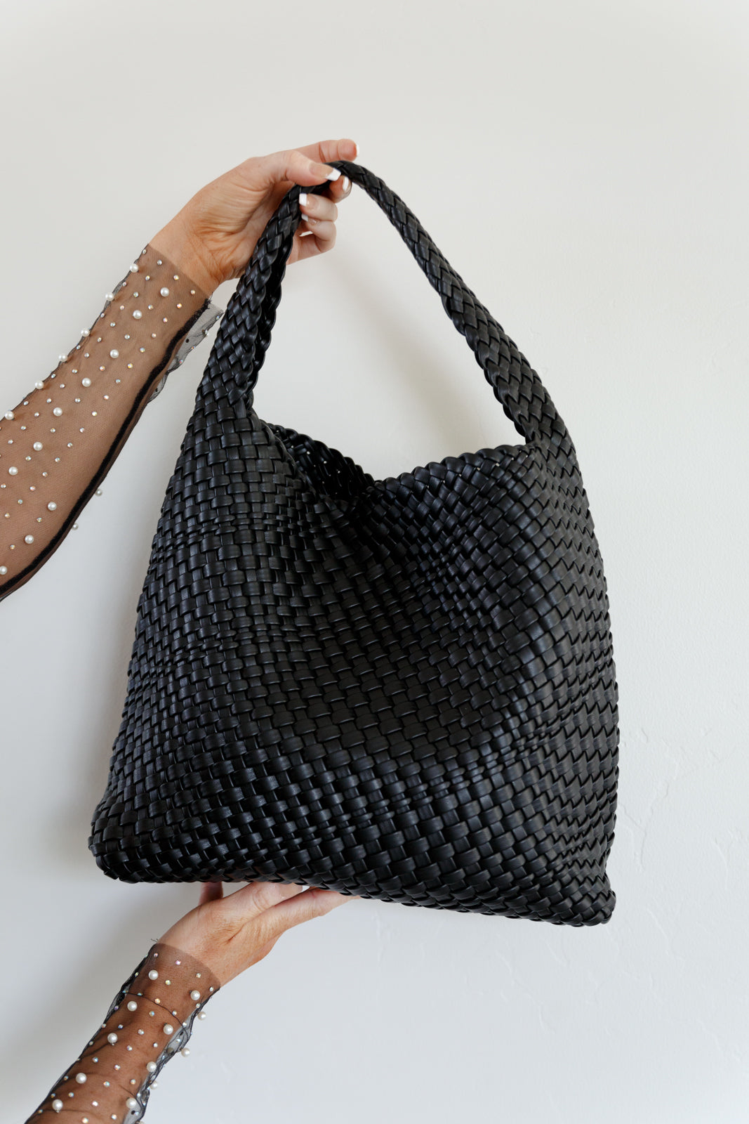 Woven and Worn Tote in Black - 7/20/2023