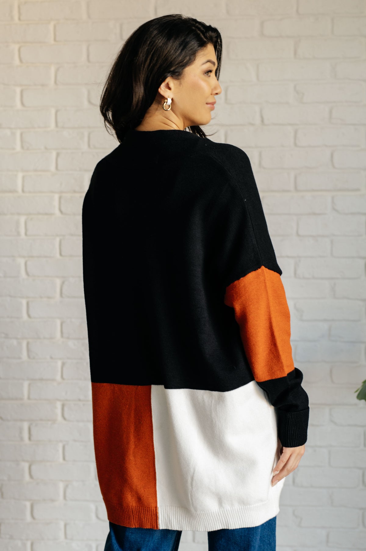 Writer's Block Color Block Open Front Cardigan - 9/5/2024 - 50% DISCOUNT