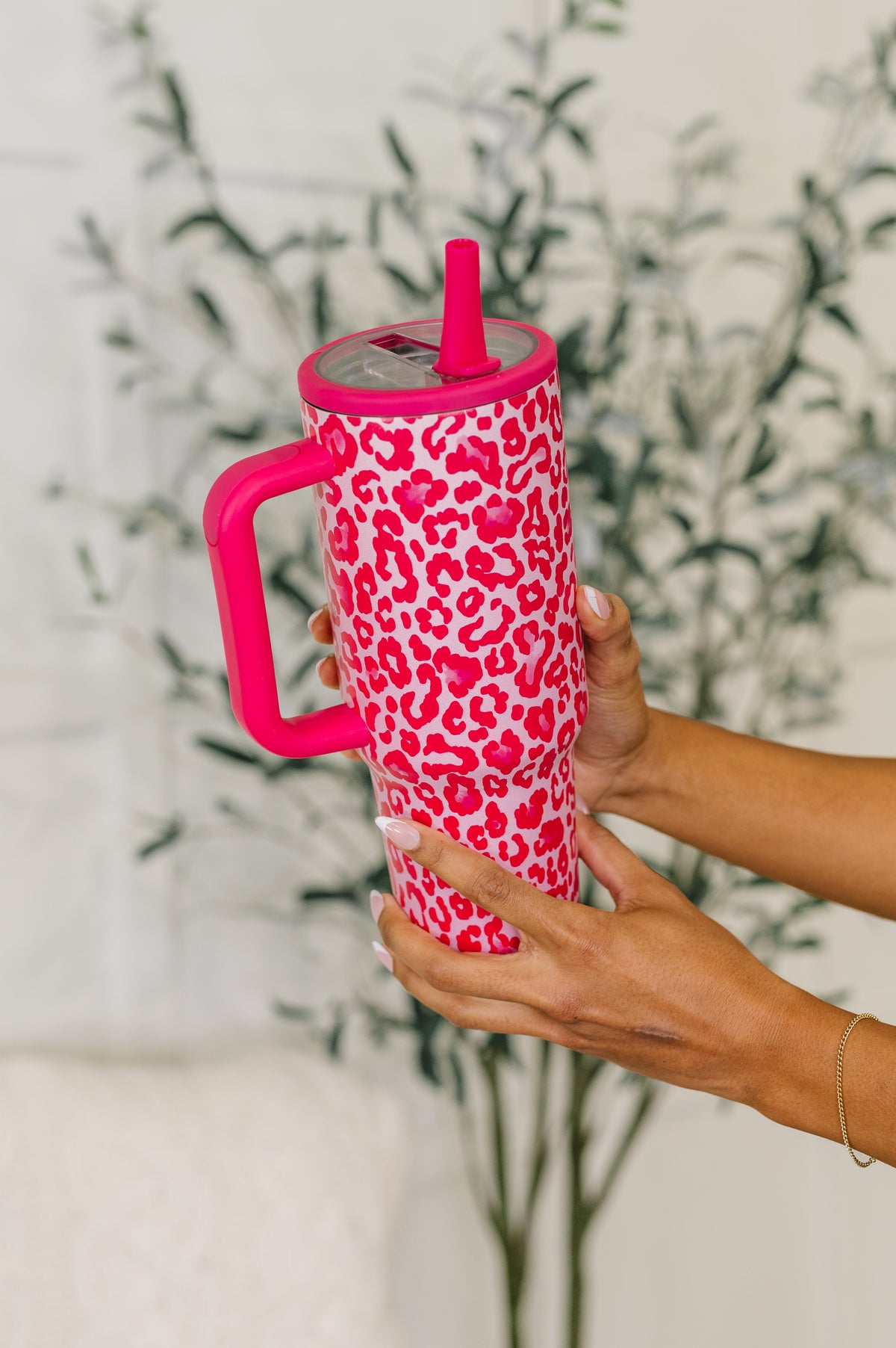 Yes, Girl, Yes Leopard Print Tumbler in Hot Pink - 2/6/2026
