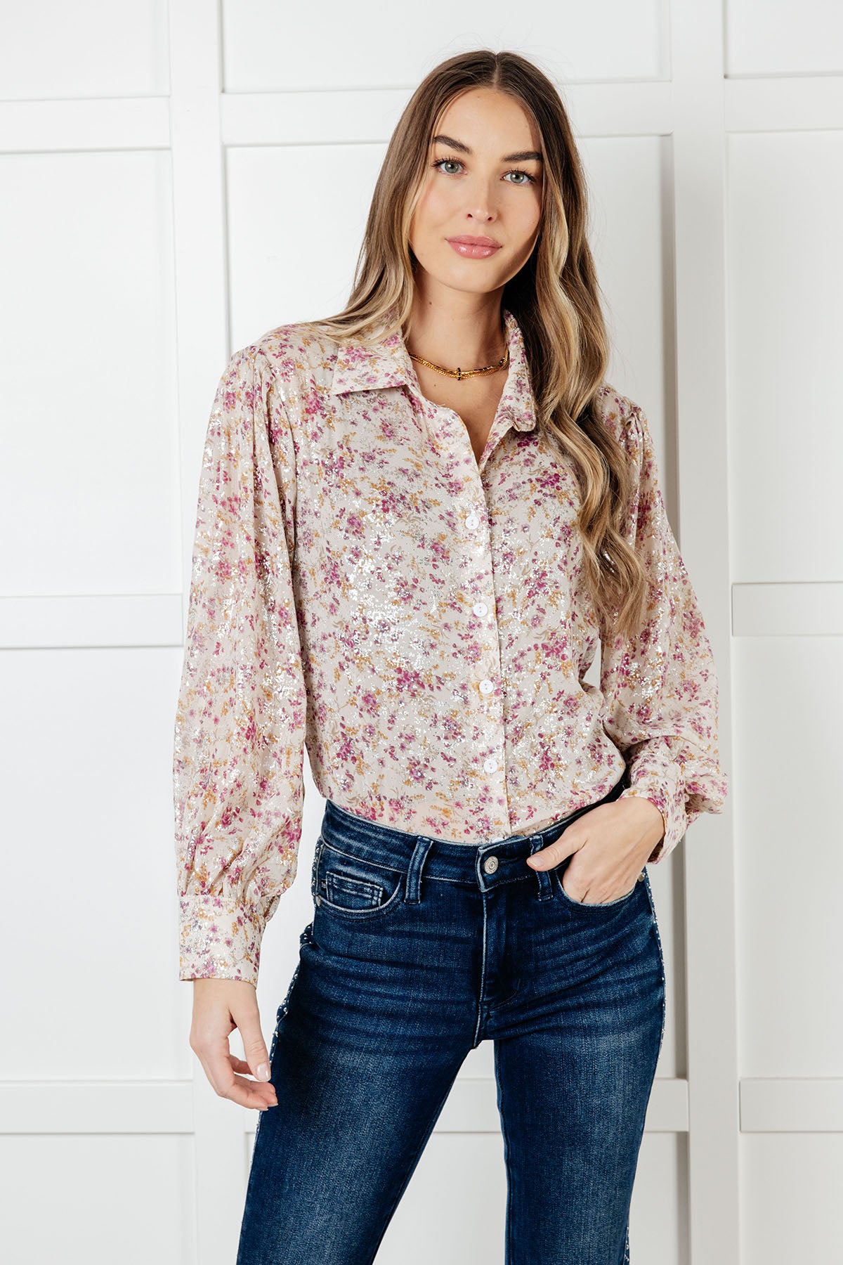 You and I Connect Floral Button Up Blouse - 12/31/2024