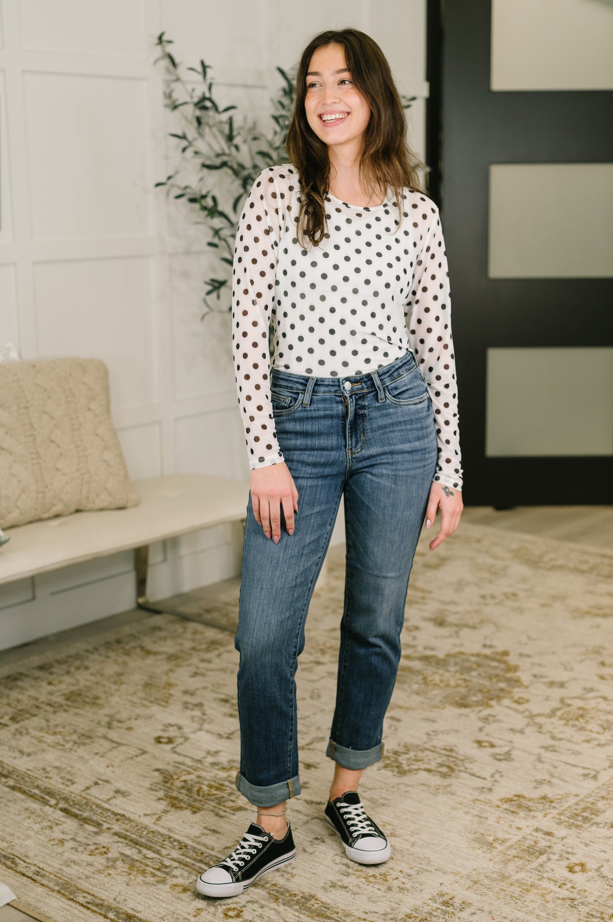 Zoey Mid Rise Billie Boyfriend Jean in Everyday Indigo - 9/30/2026