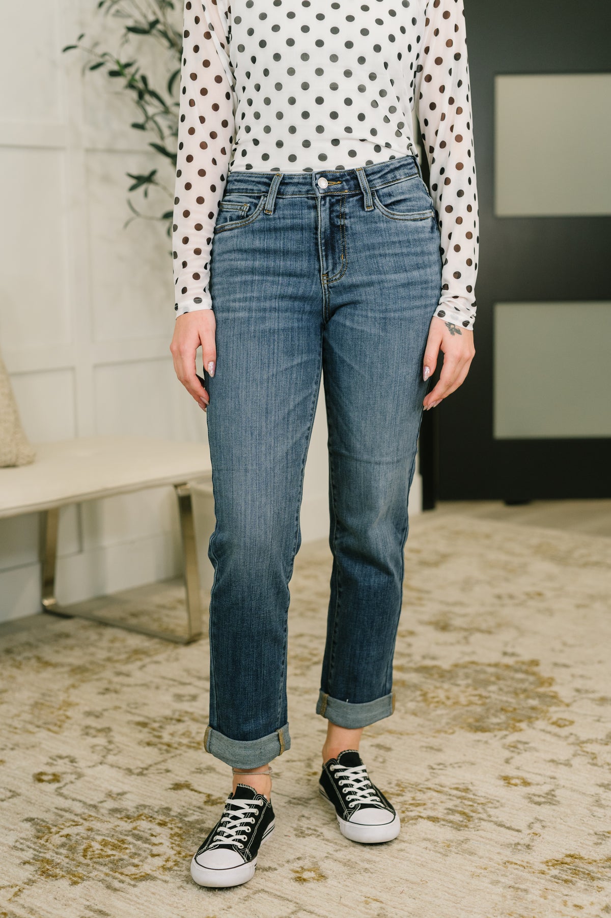 Zoey Mid Rise Billie Boyfriend Jean in Everyday Indigo - 9/30/2026