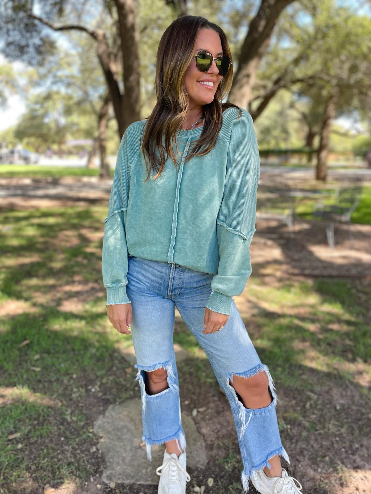PREORDER: Best Selling Elliott Exposed Seam Sweatshirt in Five Colors - Ships in 4 weeks