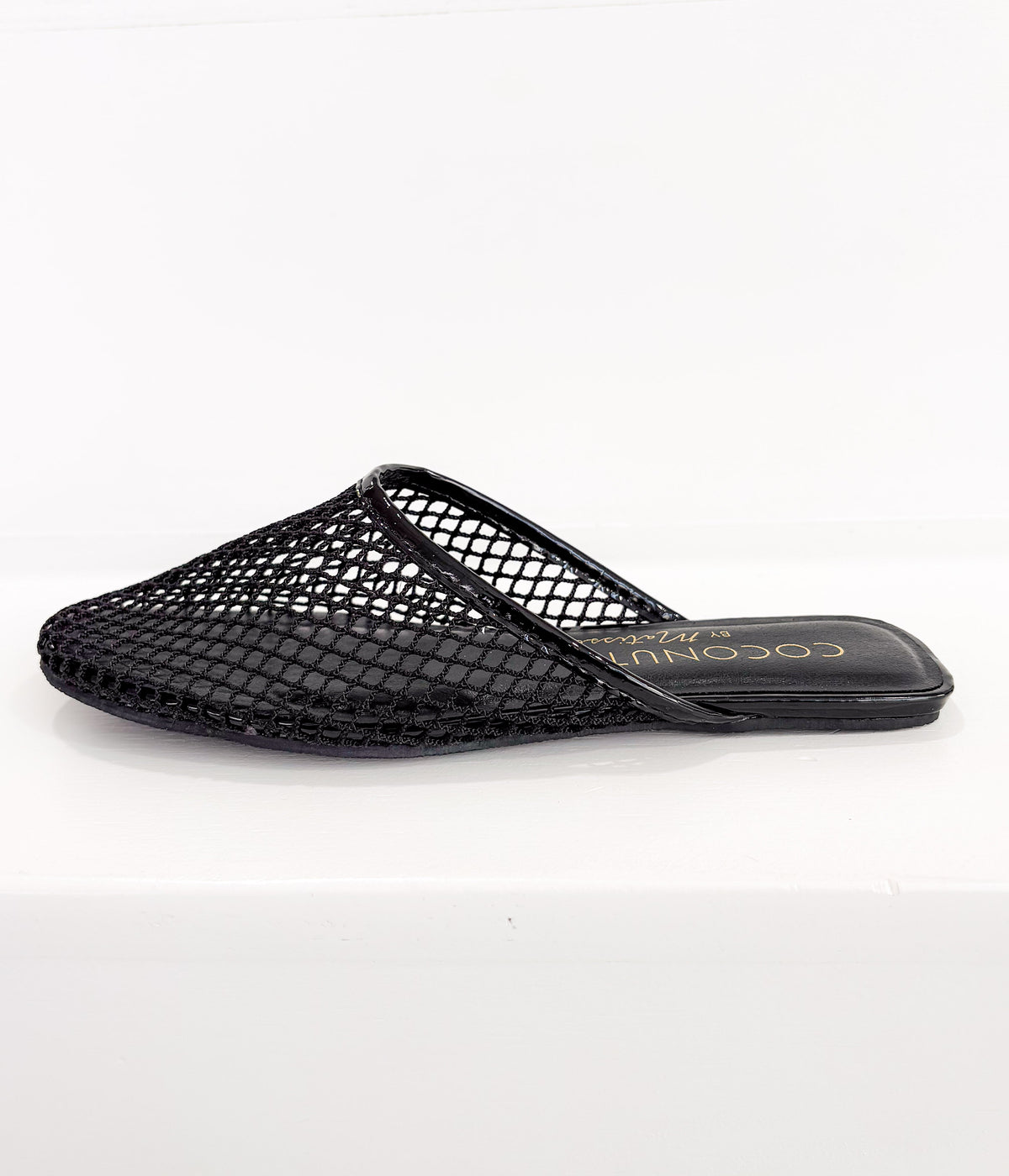 Brooklyn Flat Mule in Black - Rural Haze