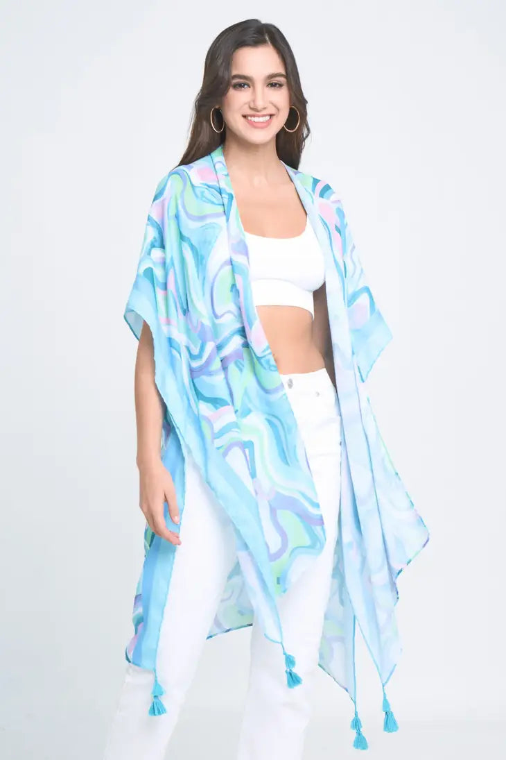 Pastel Swirl Kimono - RTS