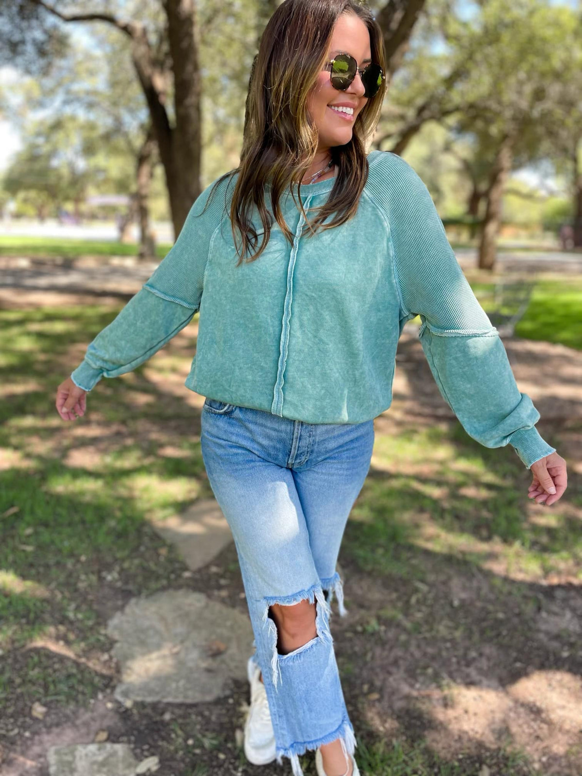 PREORDER: Best Selling Elliott Exposed Seam Sweatshirt in Five Colors - Ships in 4 weeks
