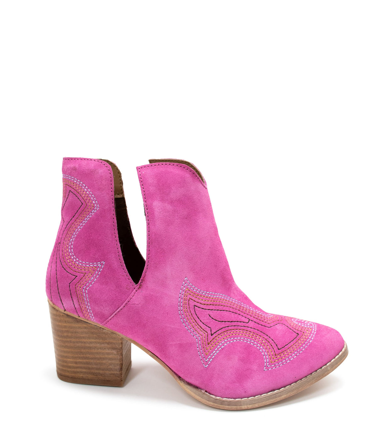 Journee Ankle Boots in Magenta