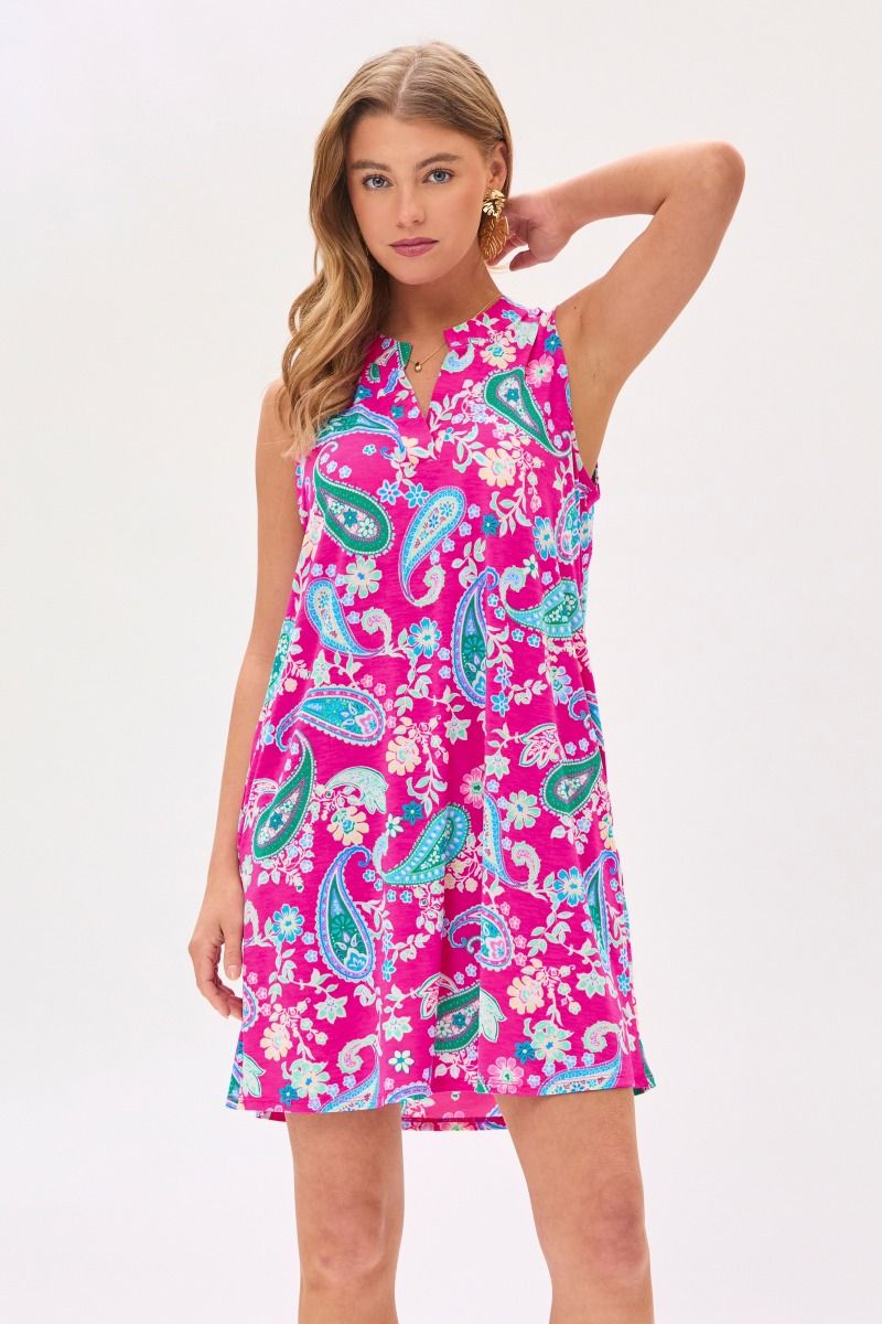 Dear Scarlett Lizzy Tank Dress in Hot Pink - Summer 25 Capsule