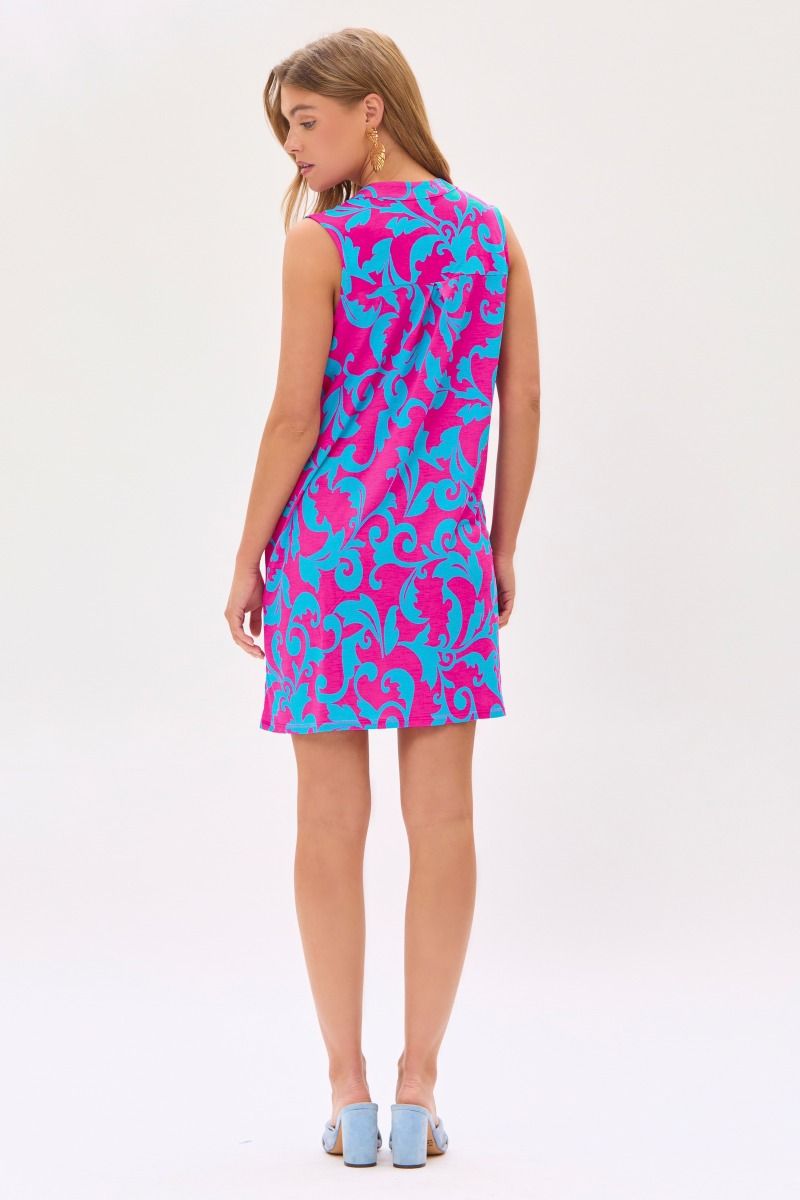 Dear Scarlett Lizzy Tank Dress in Magenta Teal - Summer 25 Capsule