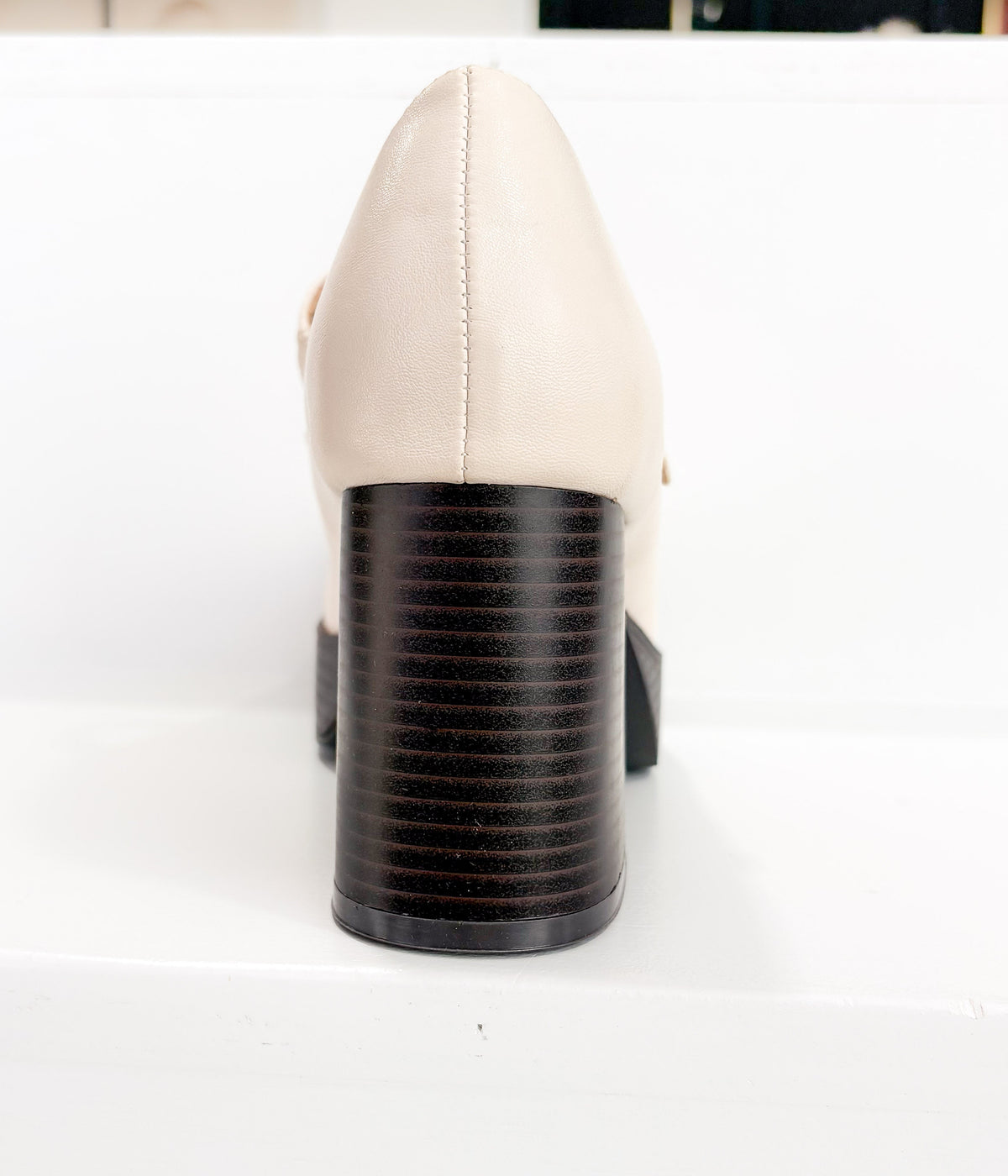 Matilda Platform Heel in Bone - Rural Haze