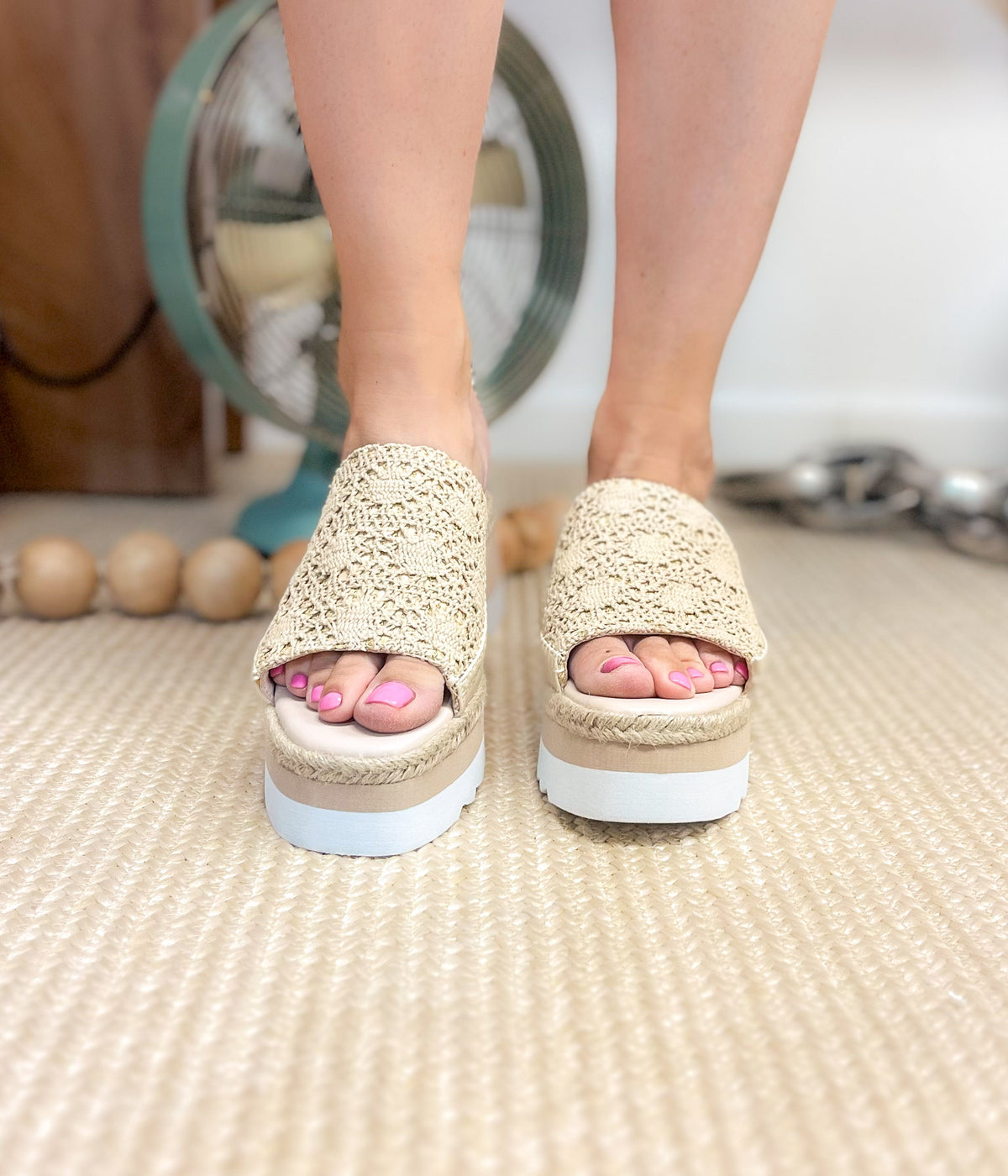 Ophelia Wedges in Cream - NEW
