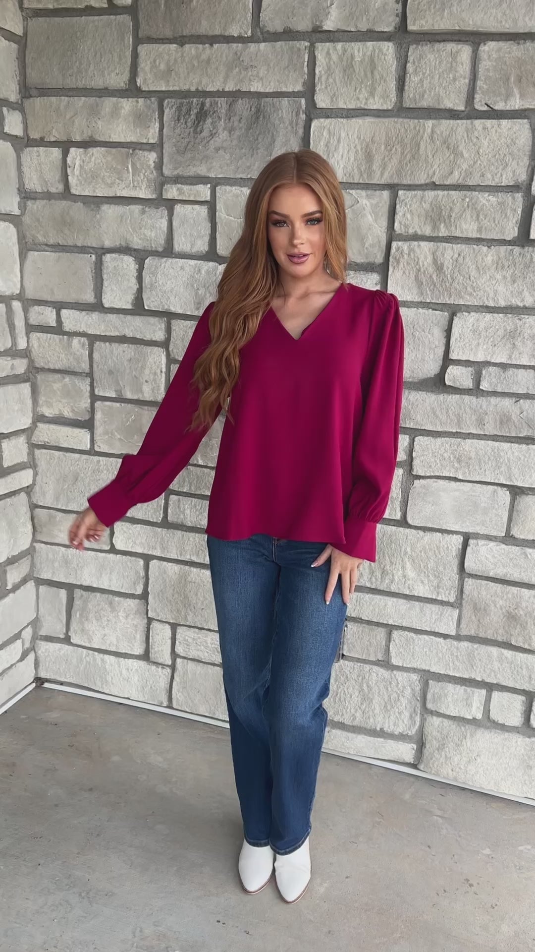 Back in Business V-Neck Blouse - 11/8/2024