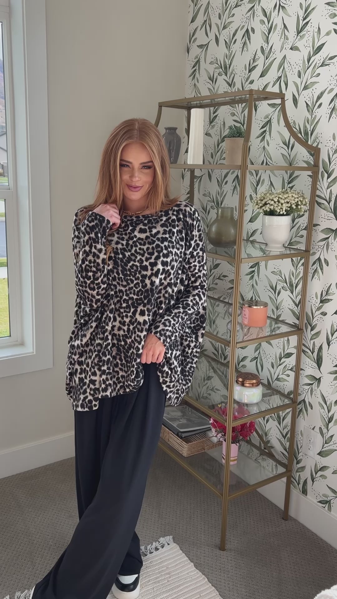 Clap for Yourself Long Sleeve Top in Animal Print - 10/13/2025