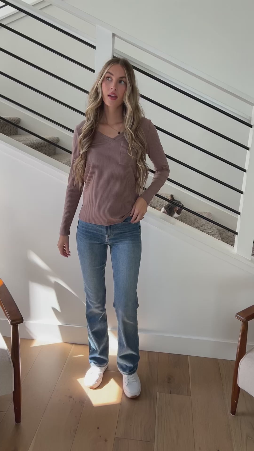 Indeed You Do Long Sleeve V-Neck Top - 11/10/2025