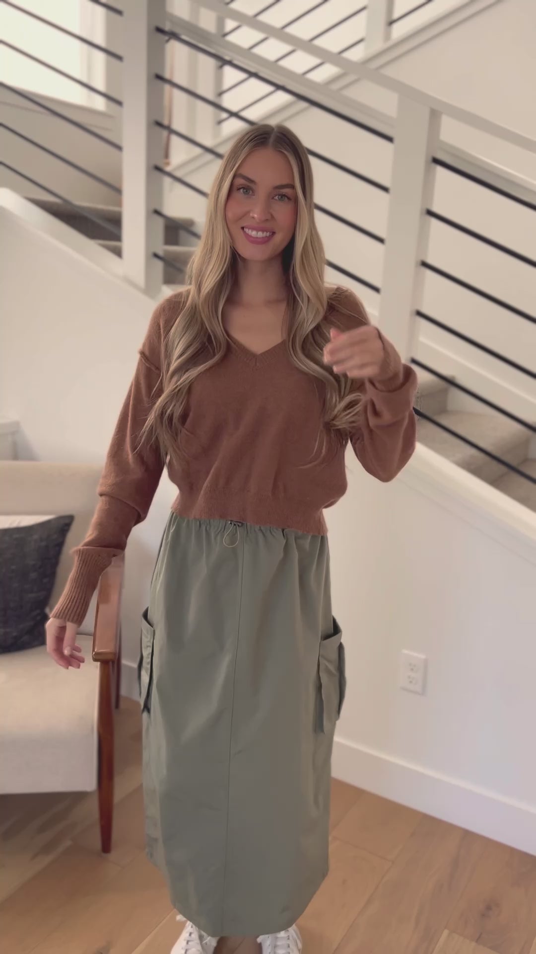 Back to Life V-Neck Sweater in Mocha - 11/13/2025