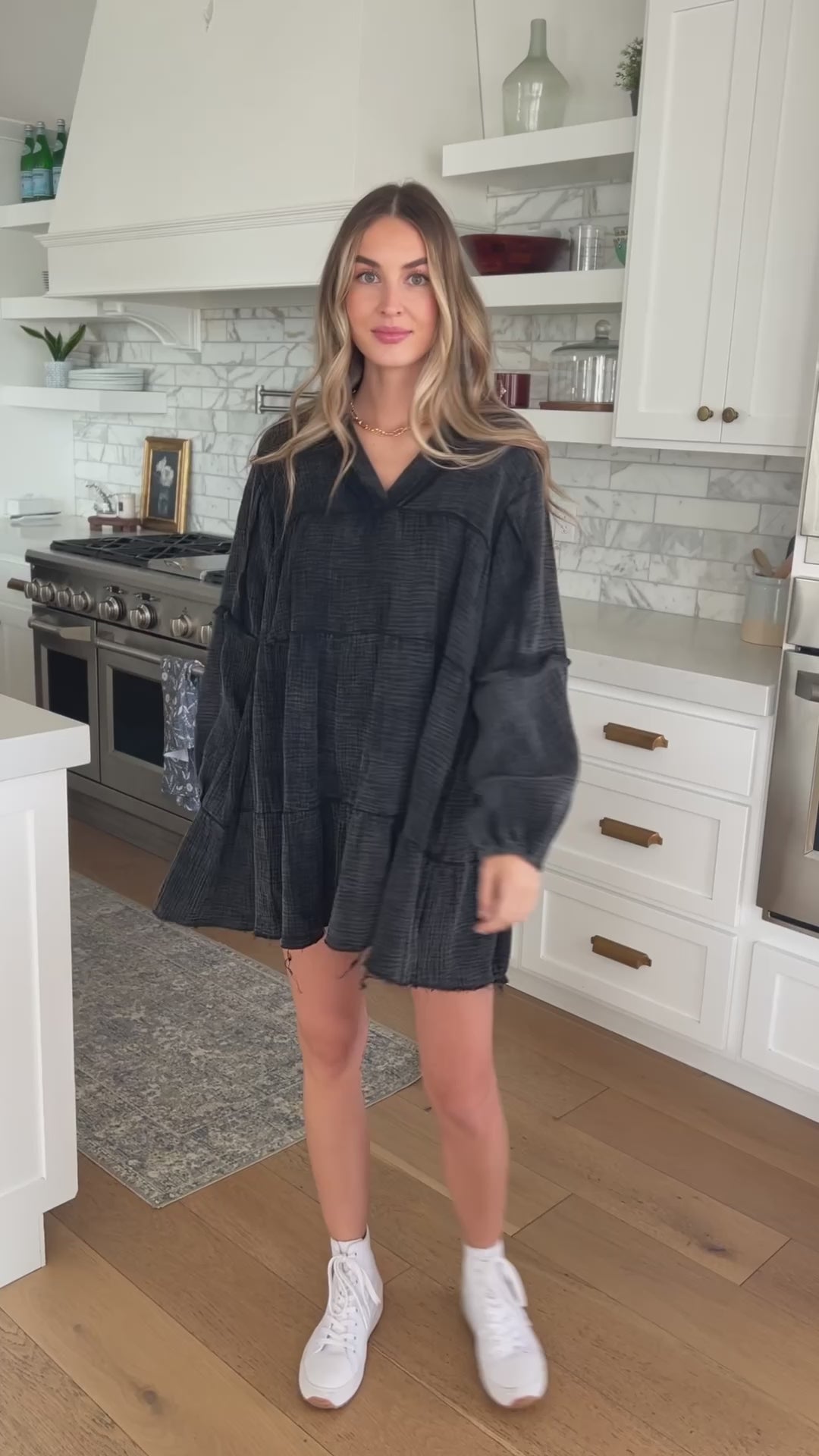 Borrowed Time Mineral Wash V-Neck Dress - 11/6/2025