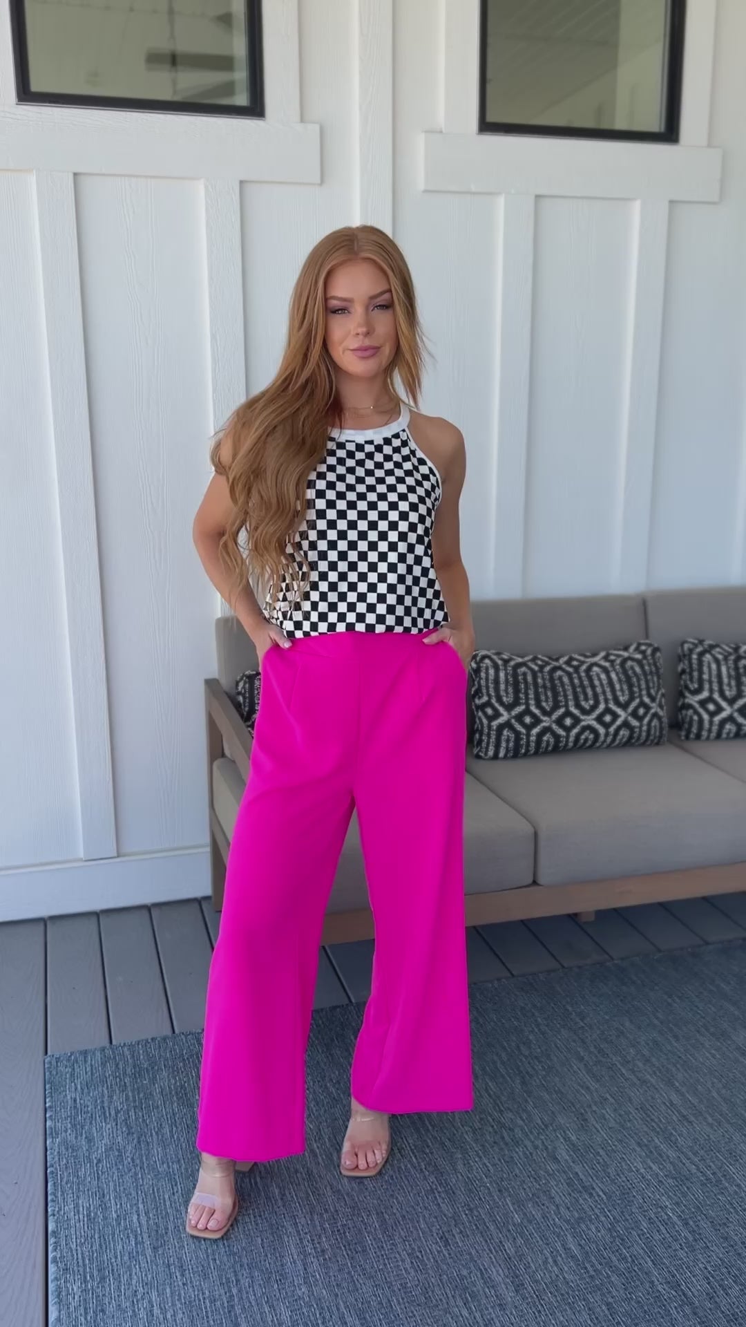 I Love These High Rise Wide Leg Pants in Hot Pink - 8/3/2023