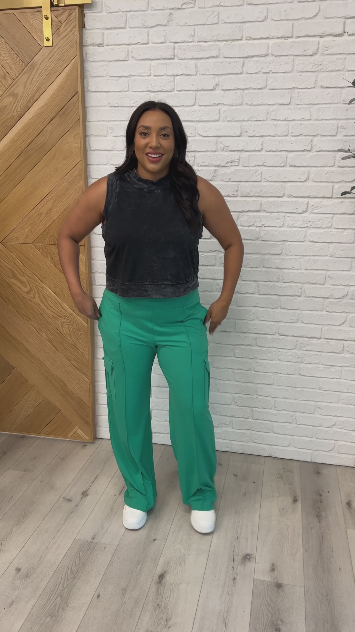 Race to Relax Cargo Pants in Emerald Green - 1/2/2025