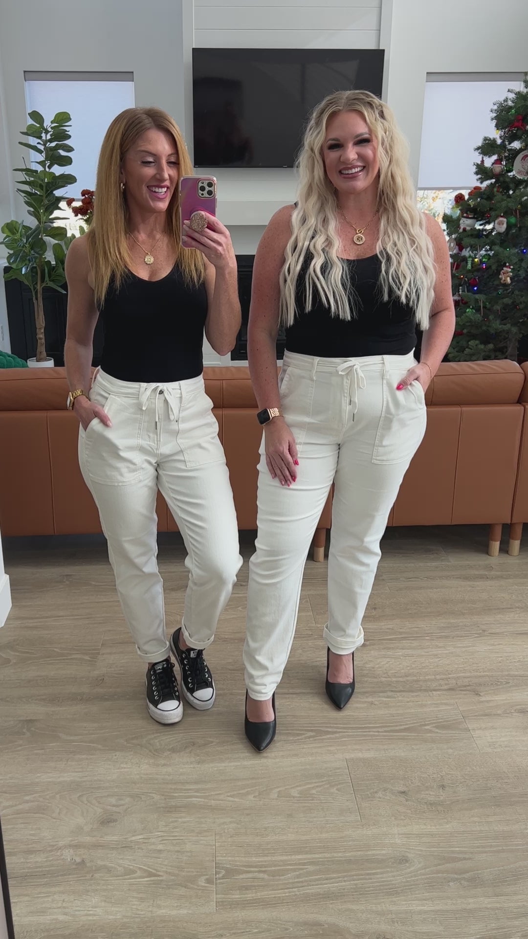 Charlene High Rise Jogger in Ecru - 12/6/2023