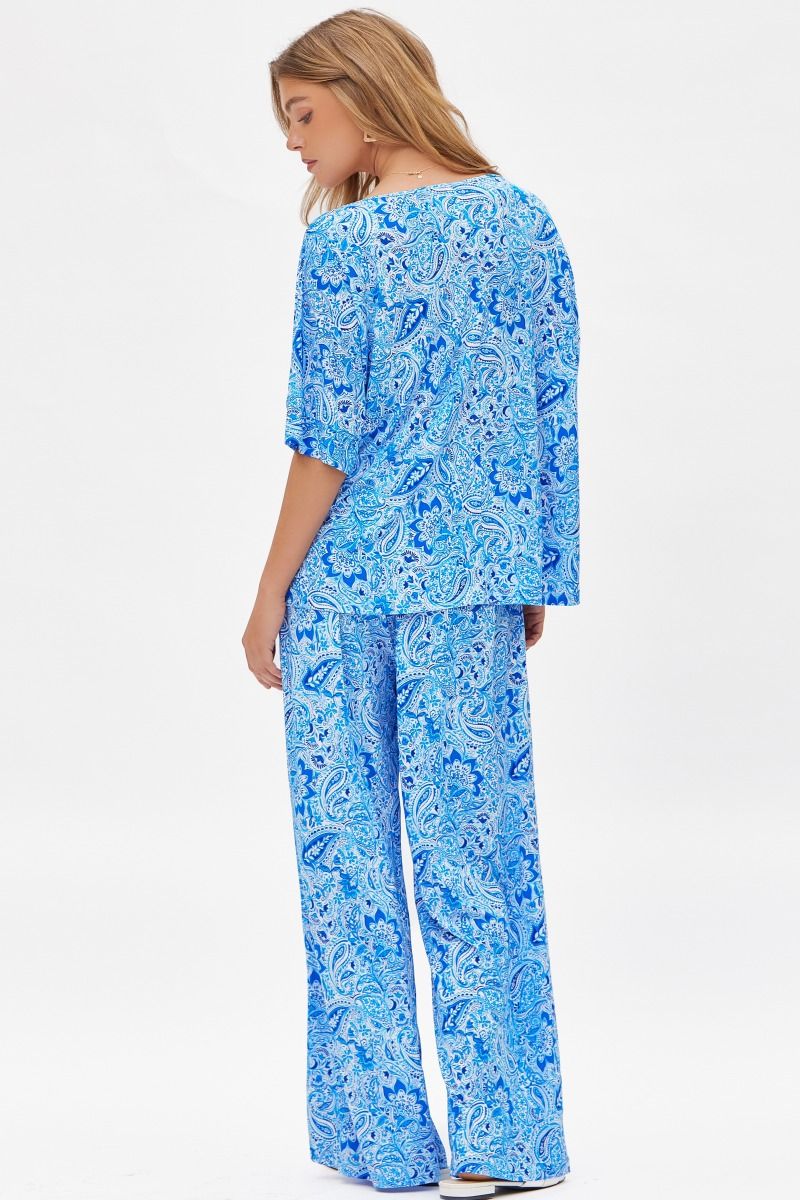 Dear Scarlett Cabana Set in PaisleyRoyal Blue - Summer 25 Capsule