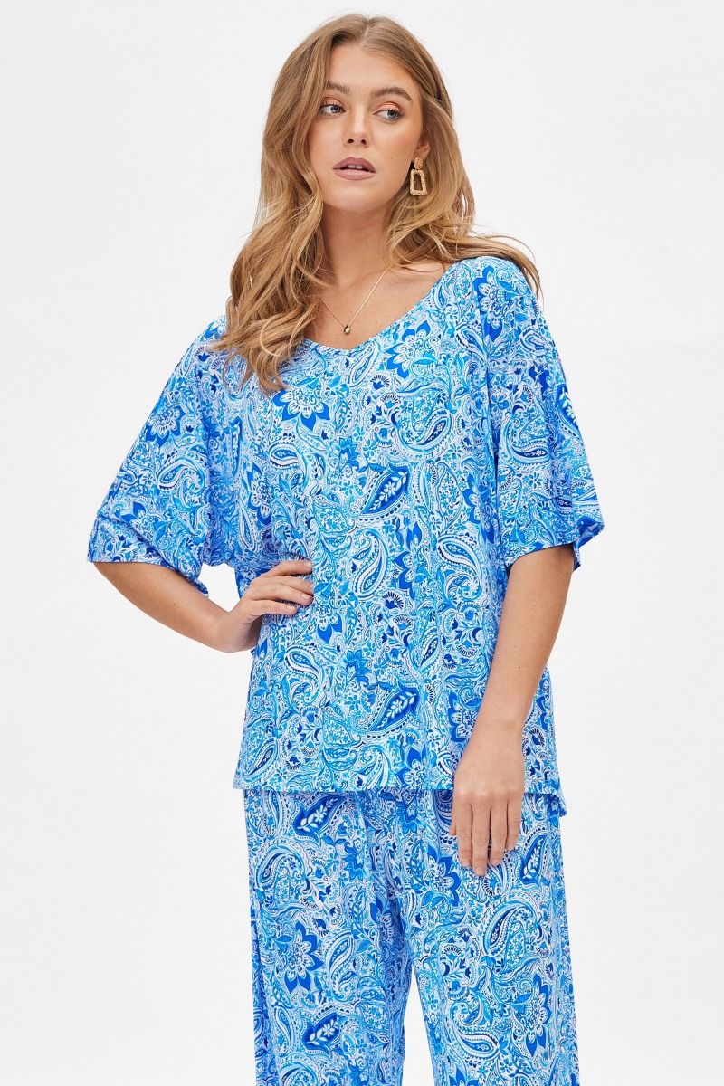 Dear Scarlett Cabana Set in PaisleyRoyal Blue - Summer 25 Capsule