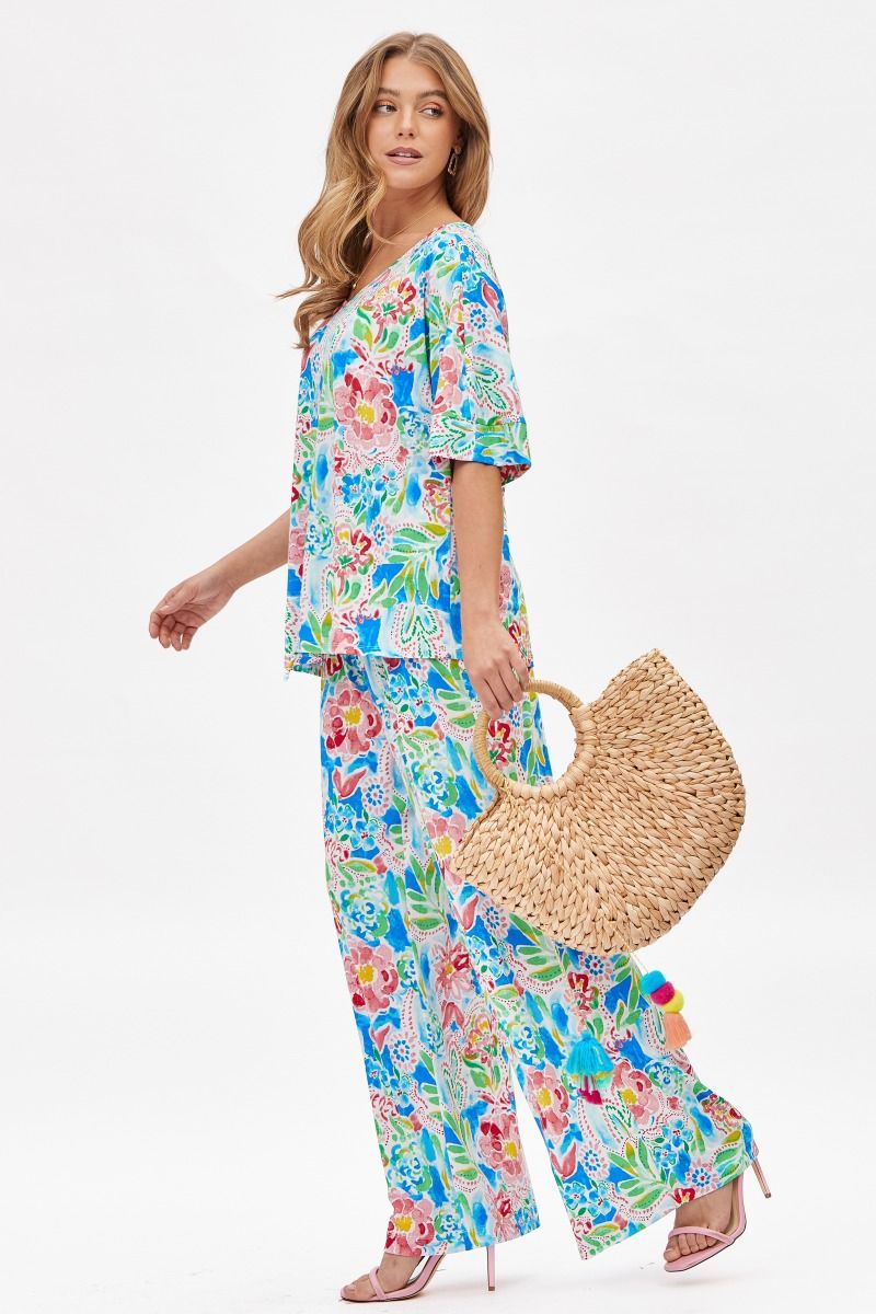 Dear Scarlett Cabana Set in Floral Royal - Summer 25 Capsule