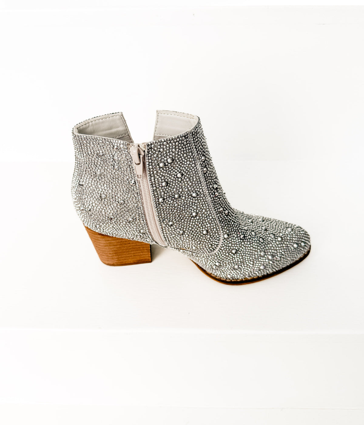 Shine Star Rhinestone Bootie in Silver - Rural Haze