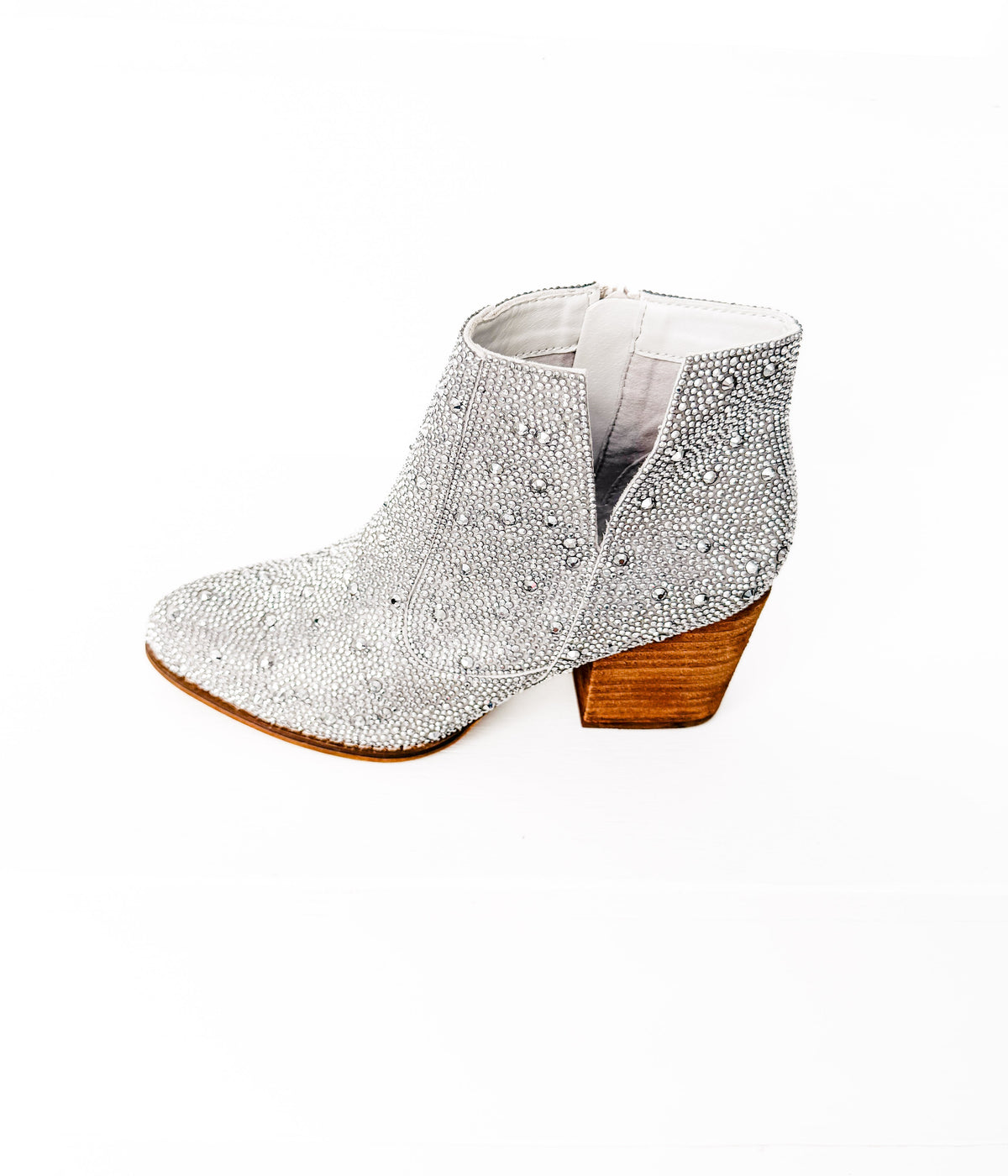 Shine Star Rhinestone Bootie in Silver - Rural Haze