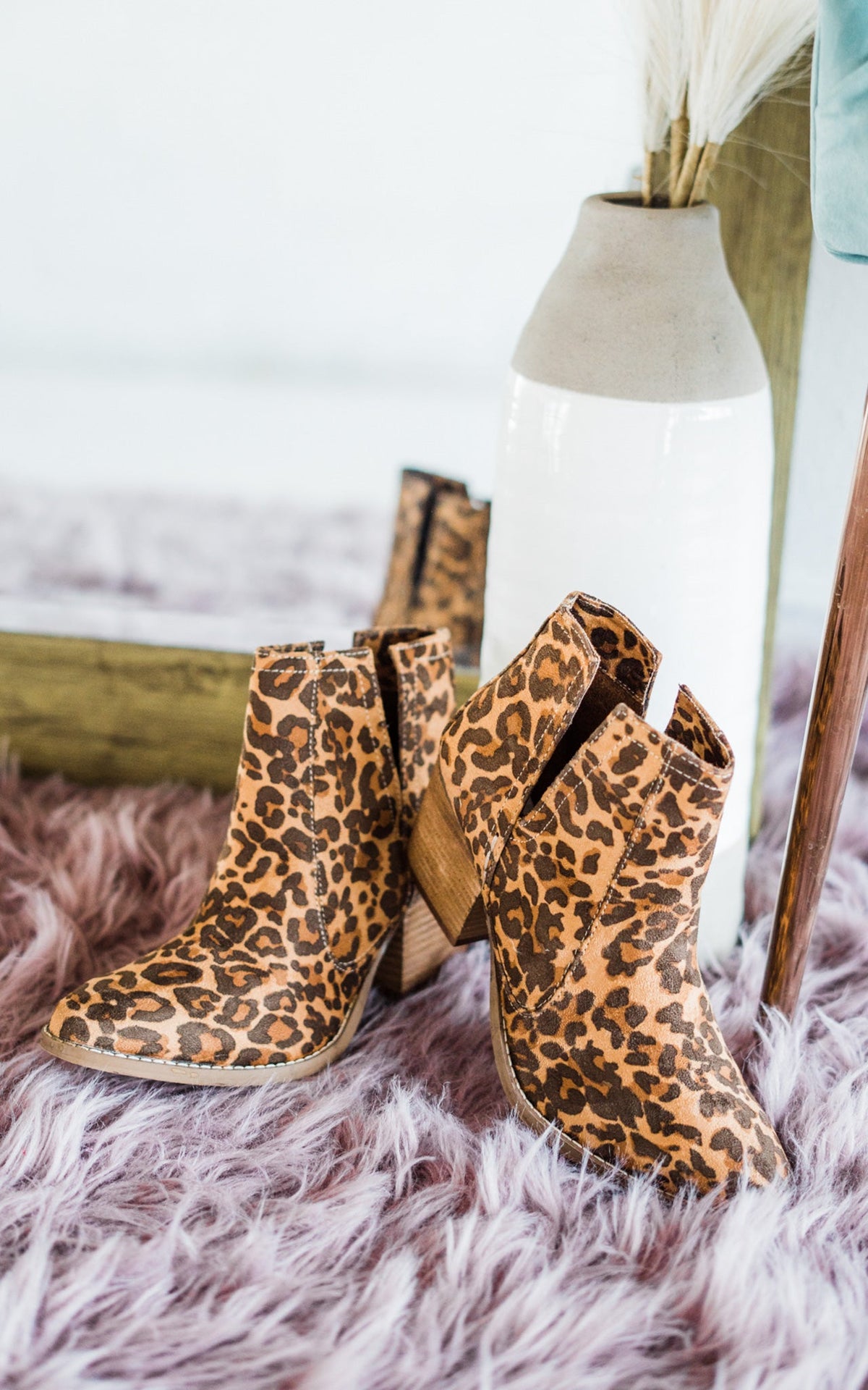 Not Rated Tarim Booties in Leopard - Rural Haze