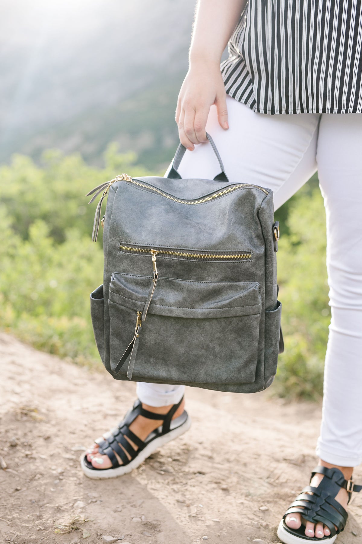 Wanderlust Backpack In Gray - 10/13/2026
