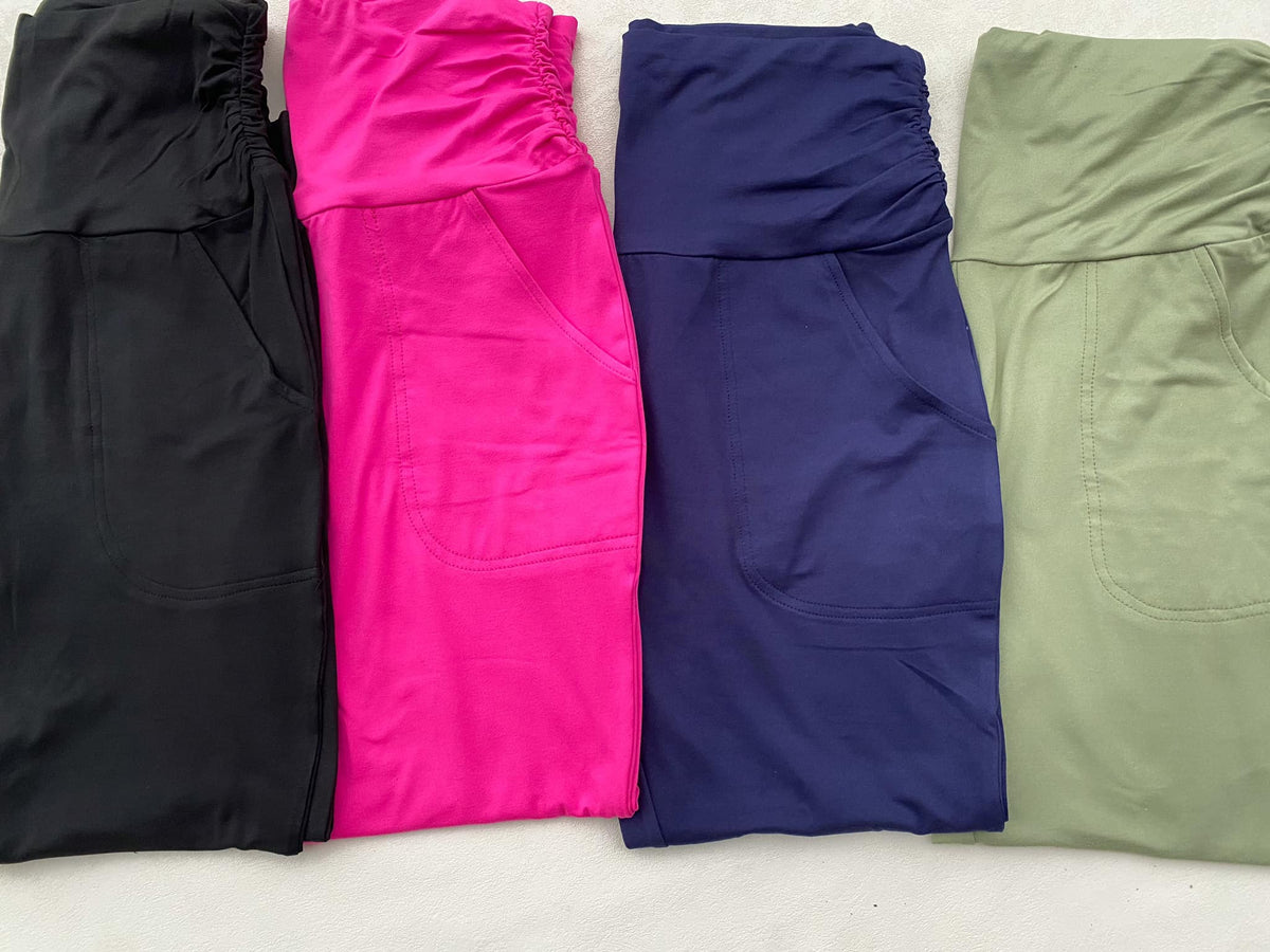 Haley Ruched Waist Legging in Four Colors - RTS