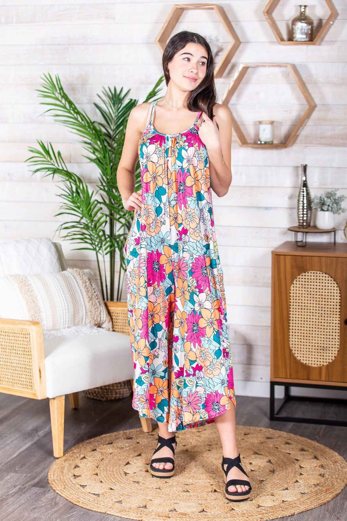 Relaxed Fit Jumpsuit in Assorted Prints - RTS