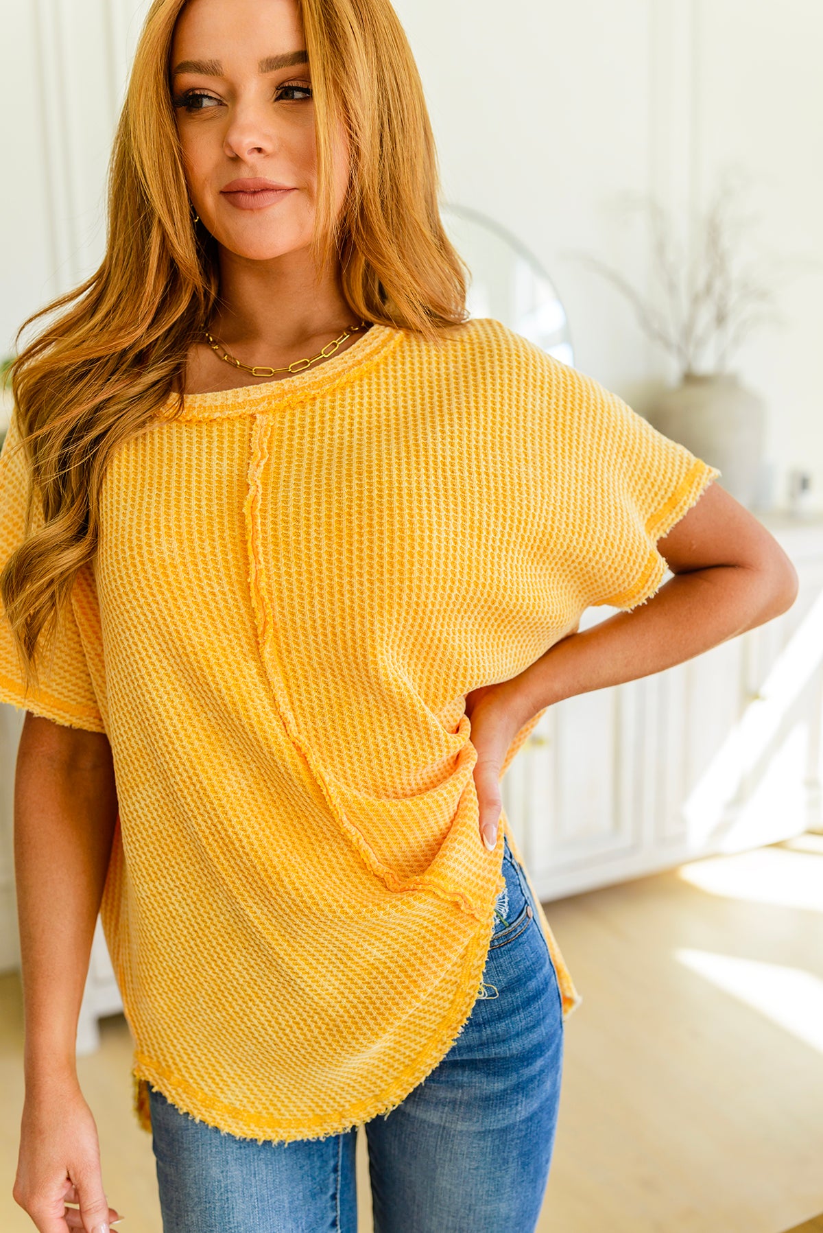 A Wink and a Smile Waffle Knit Top - 3/30/2023