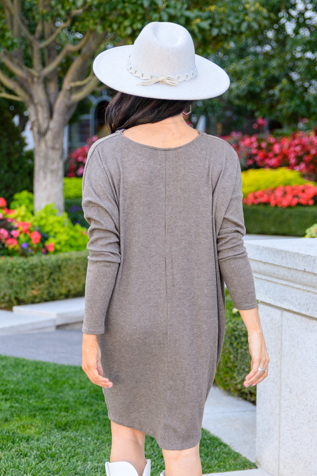Be True Cowl Neck Knit Mini Dress In Cocoa - 10/27/2022