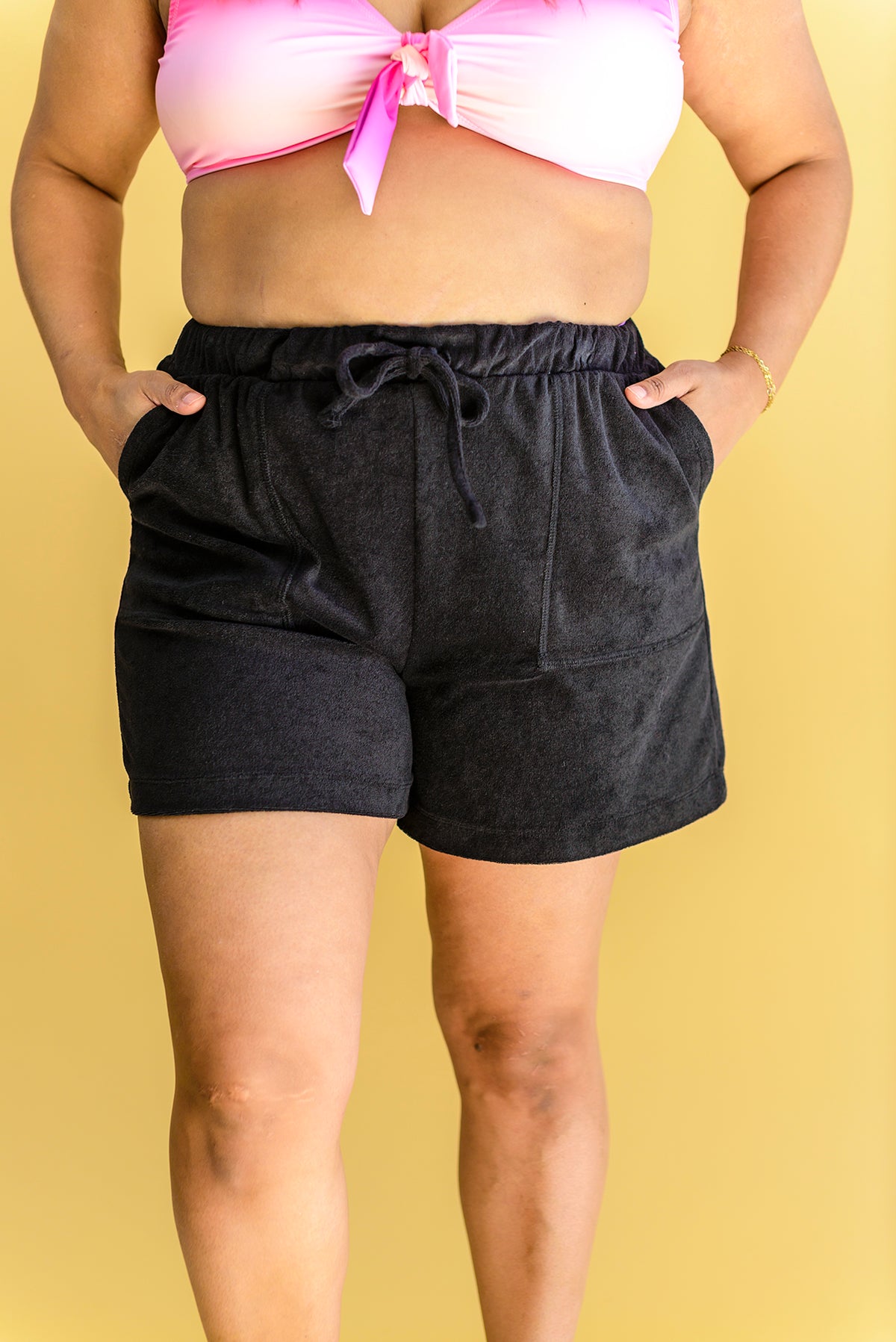 Carried Away French Terry Shorts in Black - 3/31/2023