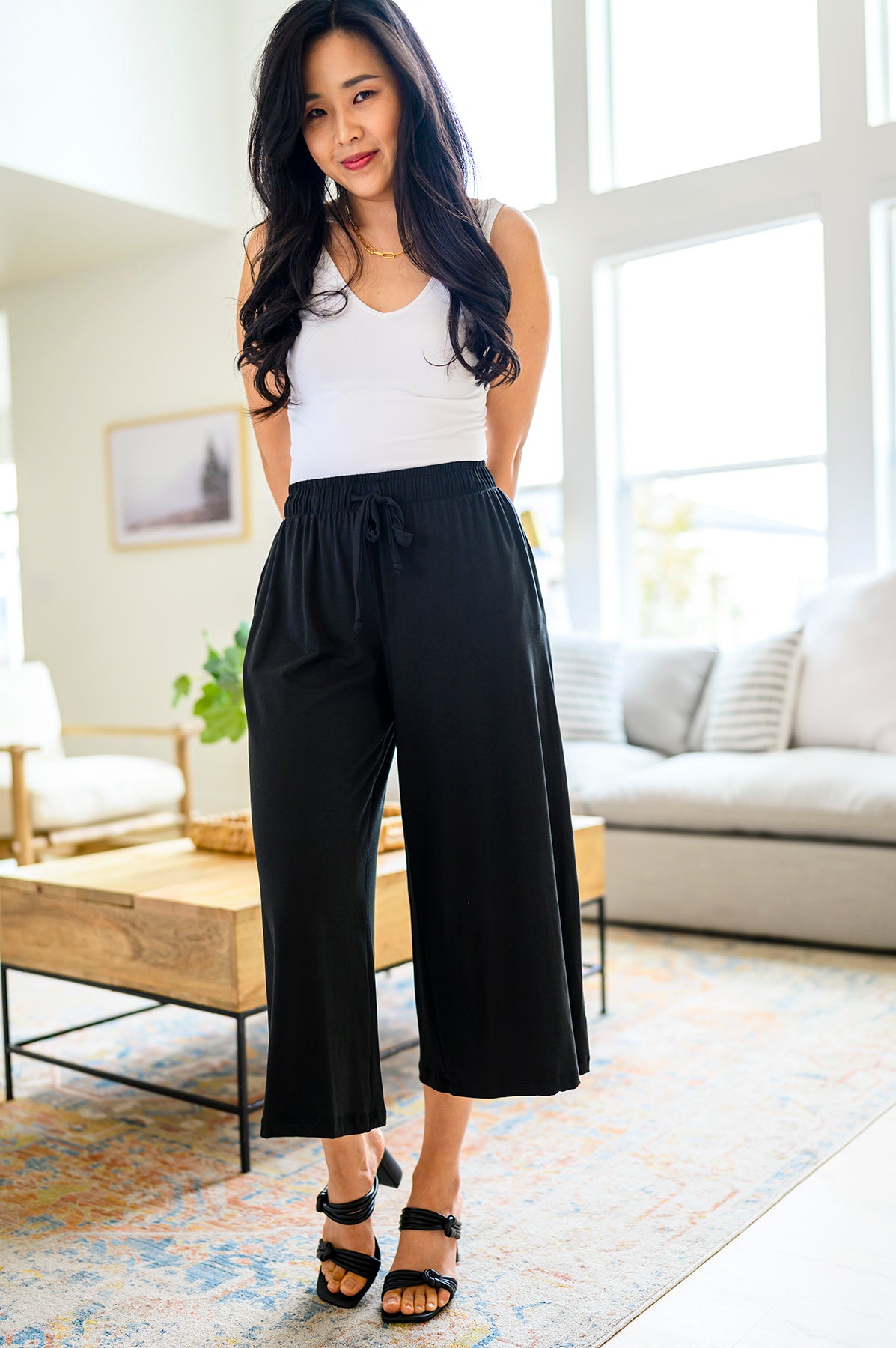 Casual and Carefree Wide Leg Cropped Pants - 4/18/2023