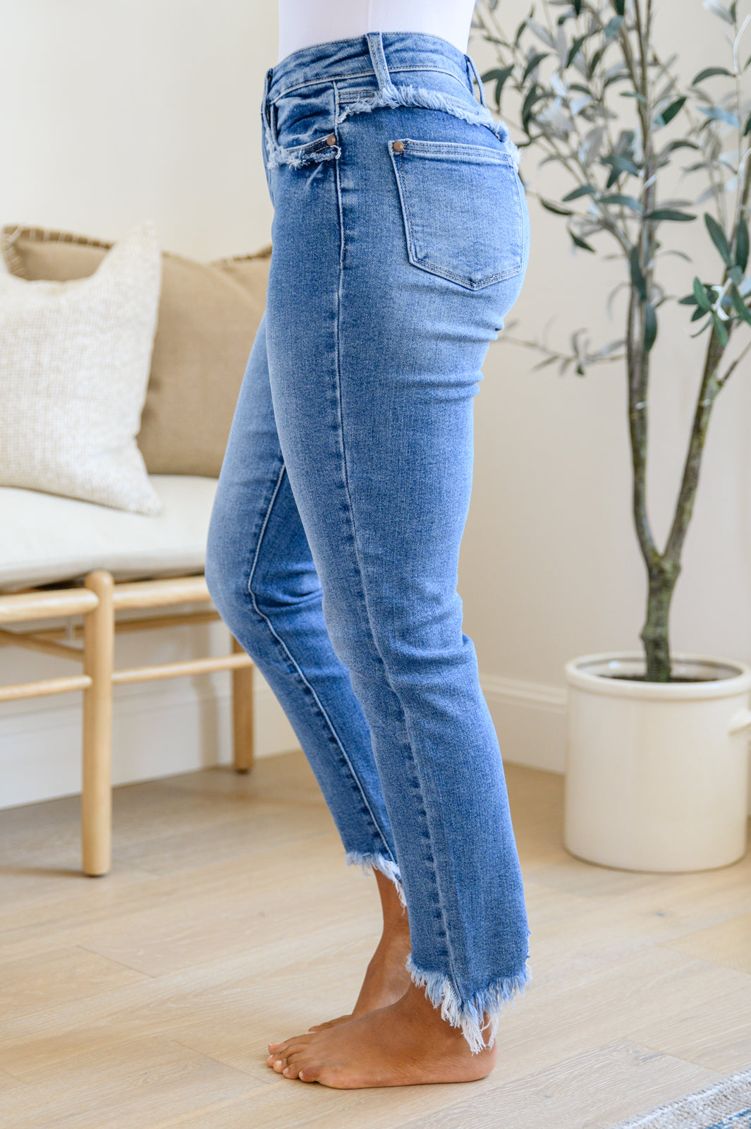 Christina Fringed Pocket Slim Fit Jeans - 12/6/2022