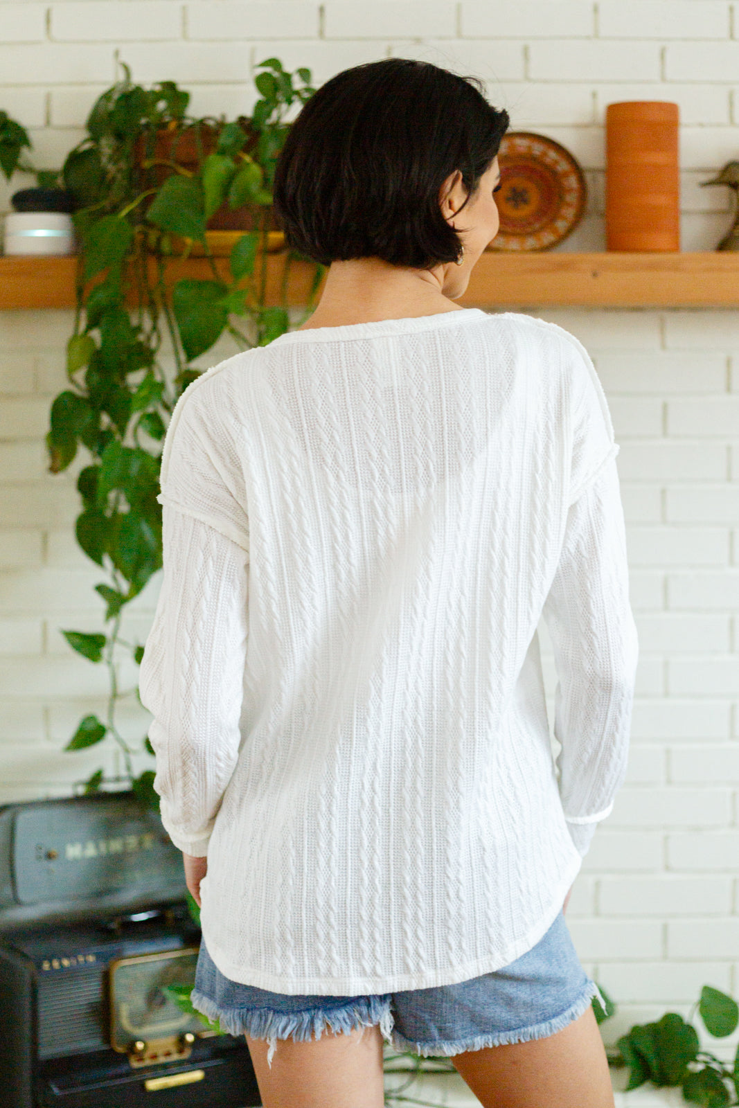 Counting The Days Textured Long Sleeve Top - 2/7/2023