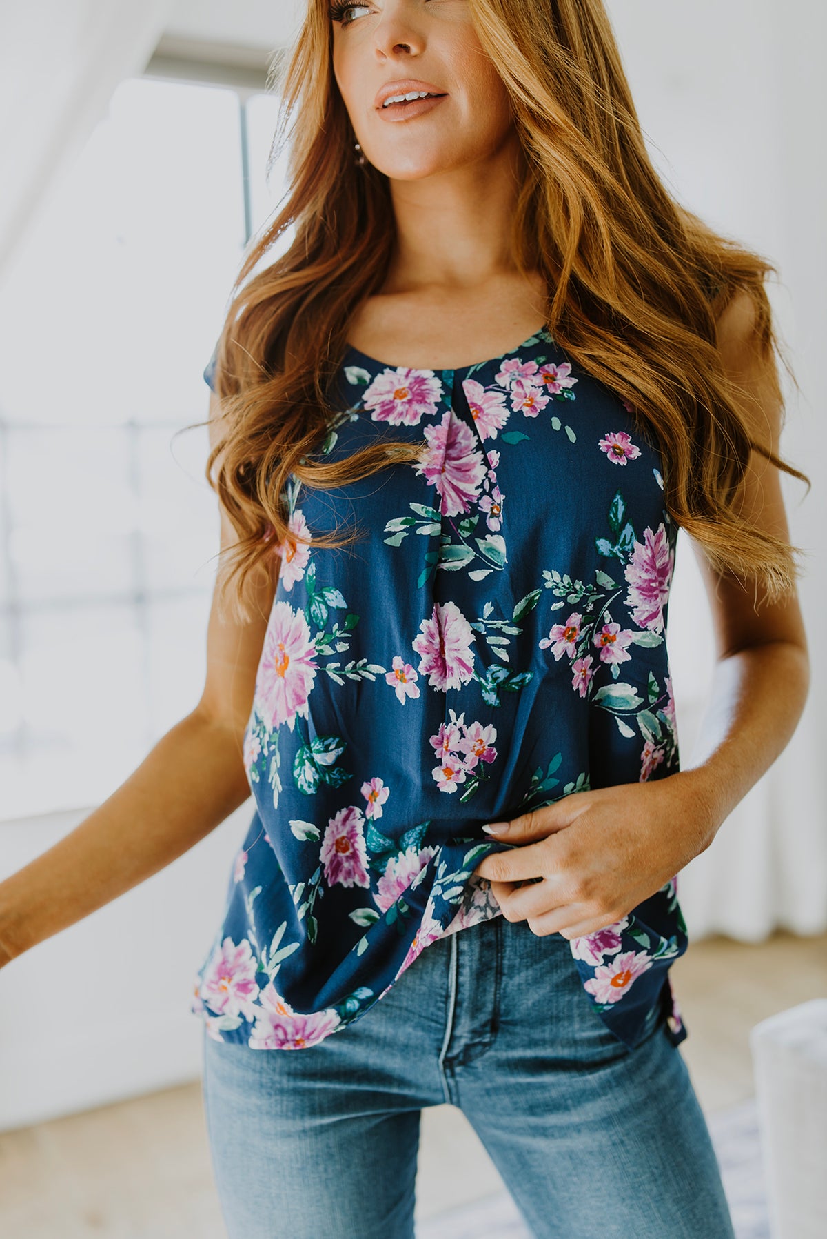 Crowd Charmer Floral Cap Sleeve Blouse - 2/21/2023
