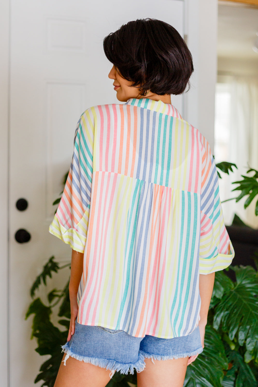 End Of The Rainbow Striped Button Up - 2/7/2023
