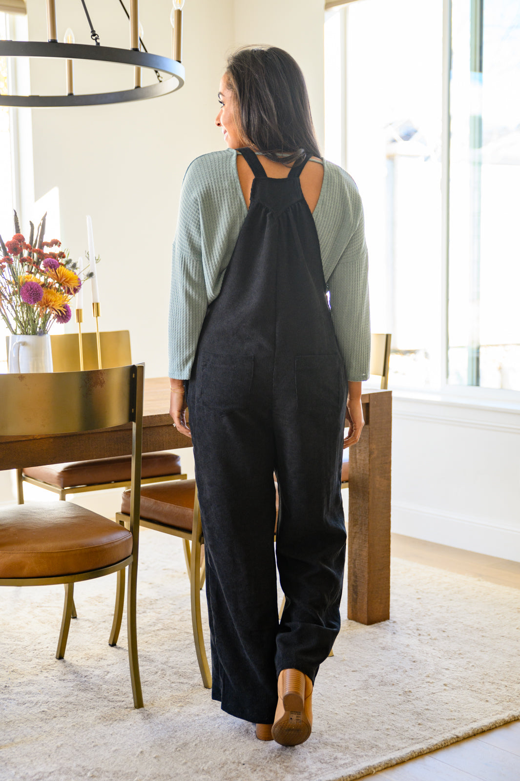 More Than Friends Corduroy Jumpsuit In Black - 12/8/2022