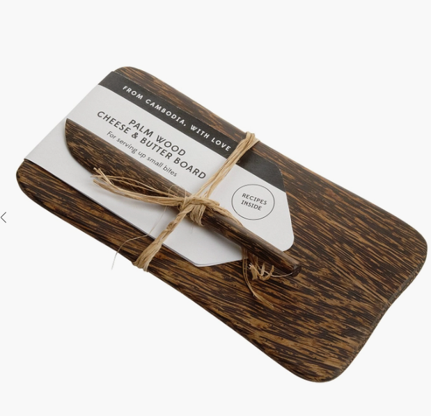 Palm Wood Cheese Board And Knife Set - 11/17/2022