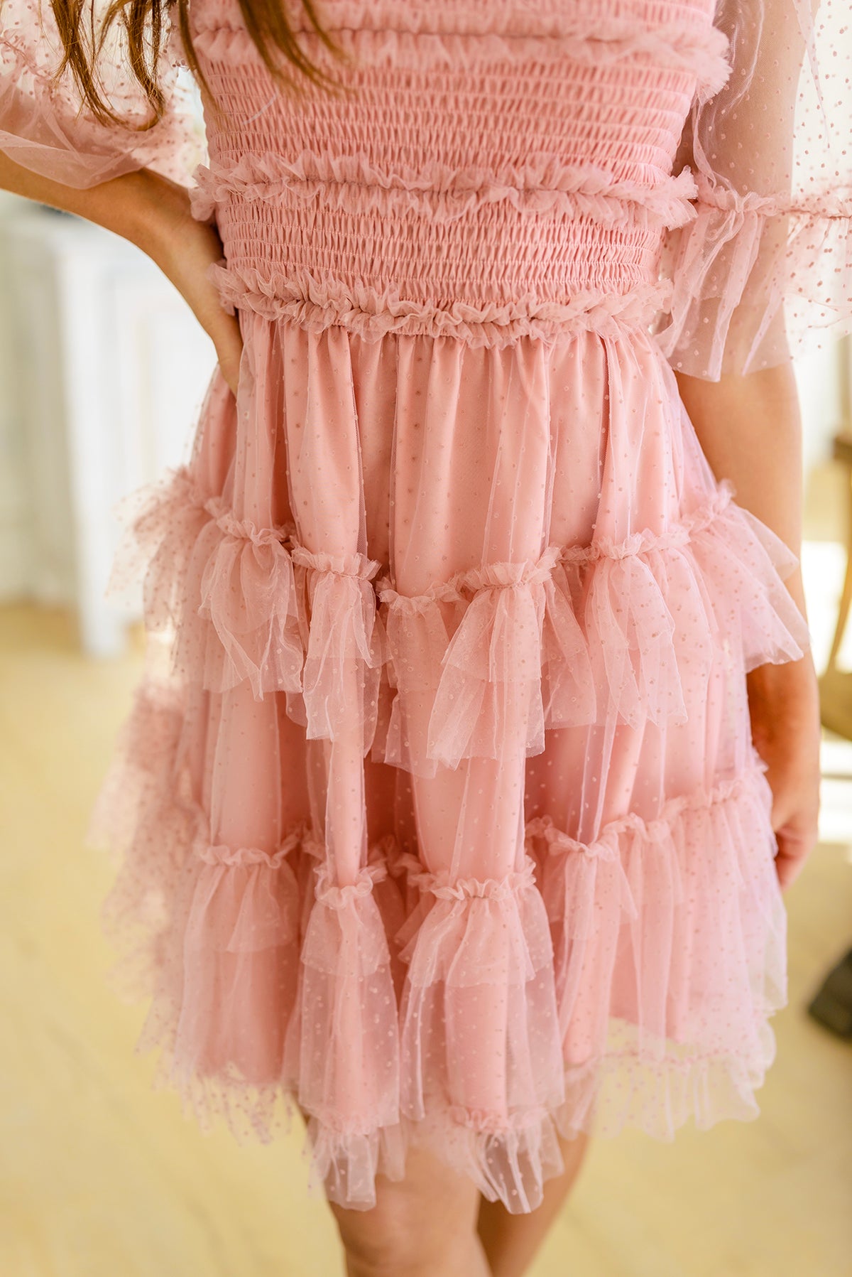 Pretty In Pink Tiered Dress - 3/3/2023