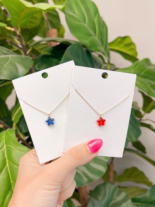 Star Pendant Necklaces in Two Colors - RTS