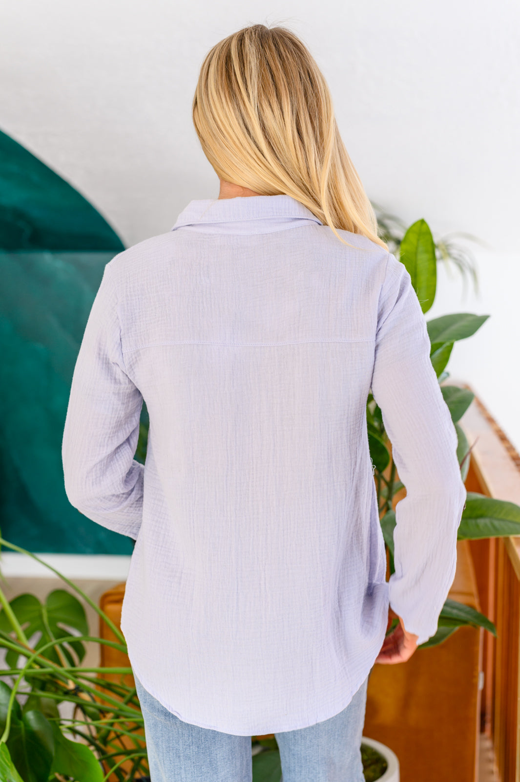 Skies The Limit Button Up in Lavender Blue - 1/19/2023